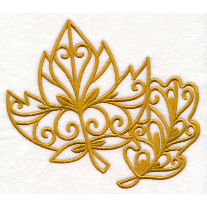 Fall Leaves (Goldwork)|6.85″ x 7.81″ / 173.95mm x 198.45mm|5.9″ x 6.73″ / 149.9mm x 171.02mm|5.36″ x 6.11″ / 136.12mm x 155.31mm|4.86″ x 5.55″ / 123.53mm x 140.95mm|3.39″ x 3.87″ / 86.17mm x 98.38mm|All Sizes