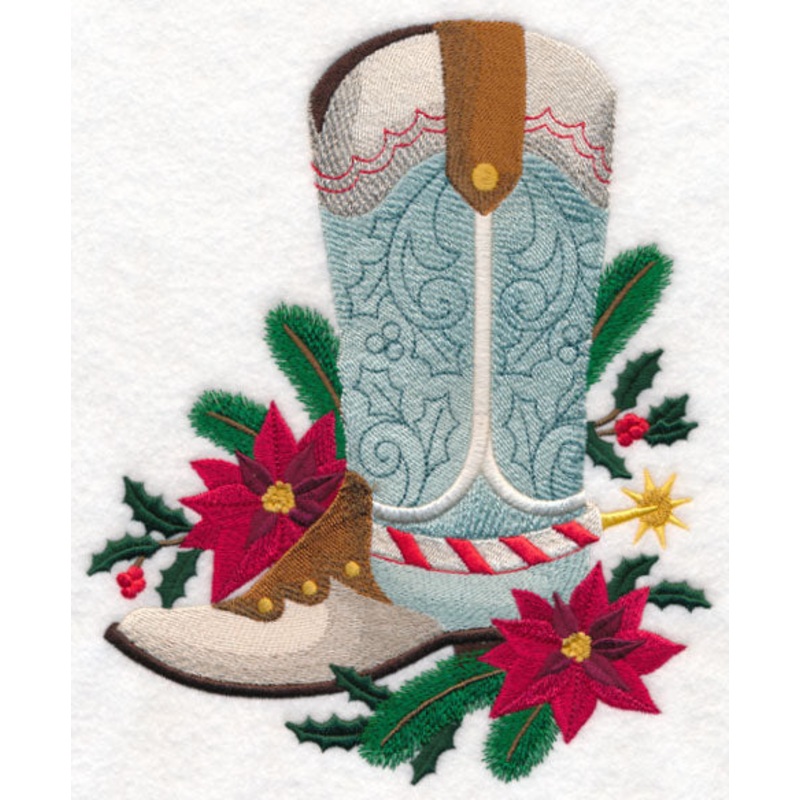 Cowboy Christmas Boot|7.8″ x 6.4″ / 198.16mm x 162.59mm|6.96″ x 5.71″ / 176.79mm x 145.08mm|5.9″ x 4.84″ / 149.86mm x 122.99mm|All Sizes