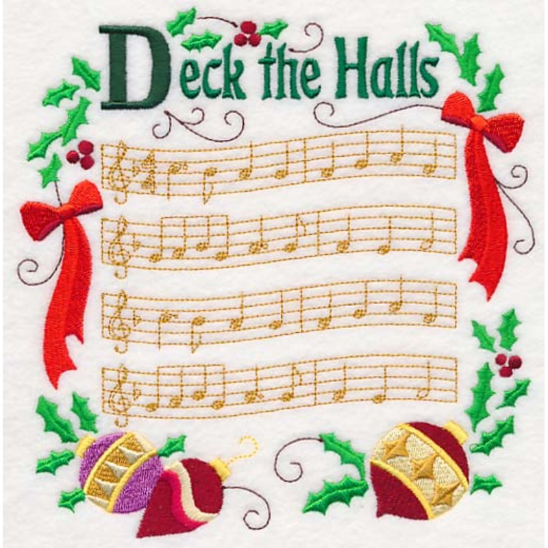 Deck the Halls Music|7.04″ x 6.89″ / 178.76mm x 174.97mm|5.98″ x 5.84″ / 151.81mm x 148.44mm|4.96″ x 4.85″ / 126.06mm x 123.21mm|All Sizes