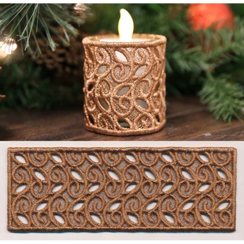 Filigree Candle Wrap (Lace)|2.55″ x 6.88″ / 64.74mm x 174.74mm|1.95″ x 5.26″ / 49.59mm x 133.61mm|All Sizes