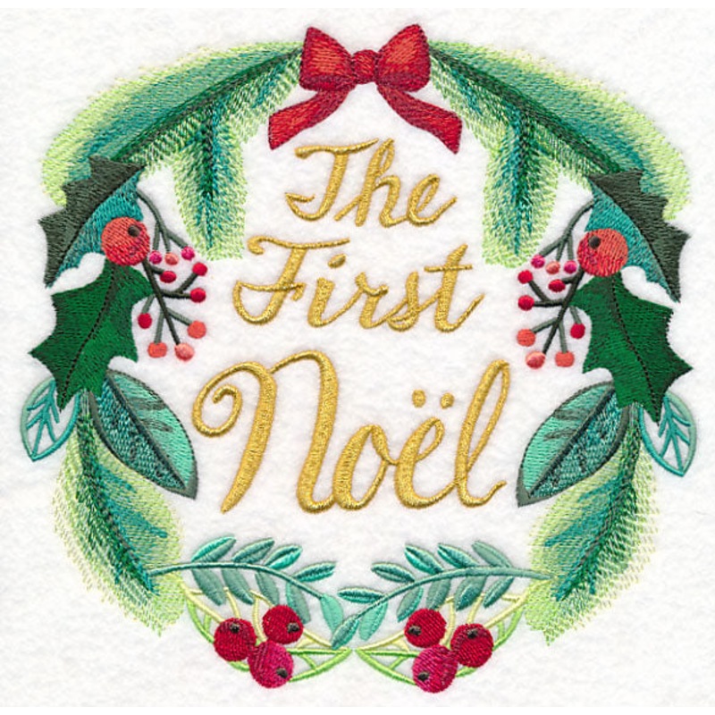 The First Noel Wreath in Watercolor