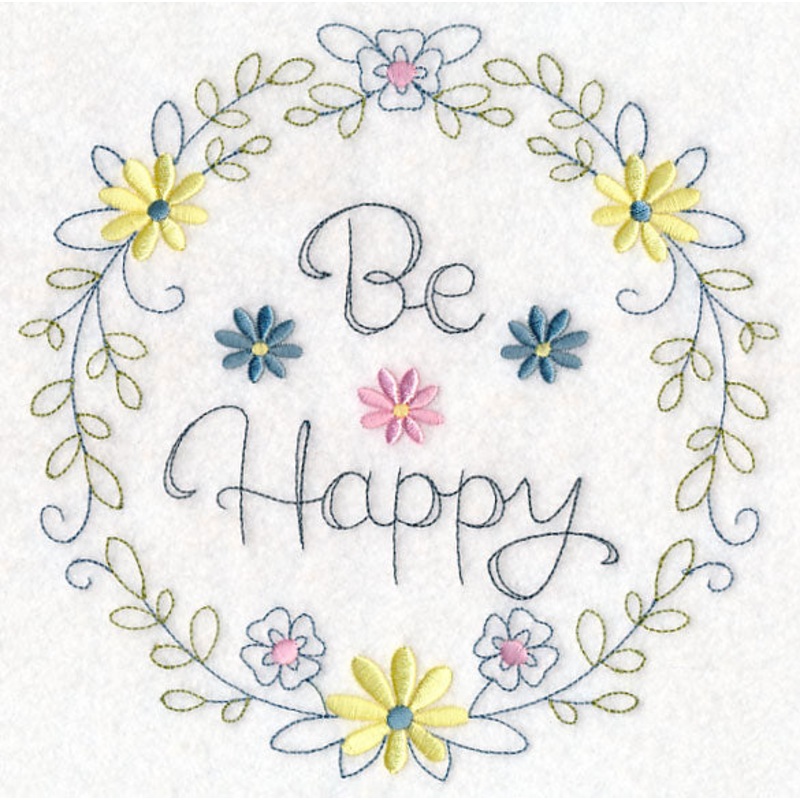 Be Happy Wreath (Vintage)|7.8″ x 7.79″ / 198.08mm x 197.77mm|6.86″ x 6.85″ / 174.23mm x 173.97mm|5.86″ x 5.85″ / 148.8mm x 148.57mm|4.87″ x 4.86″ / 123.6mm x 123.46mm|3.85″ x 3.84″ / 97.78mm x 97.62mm|All Sizes