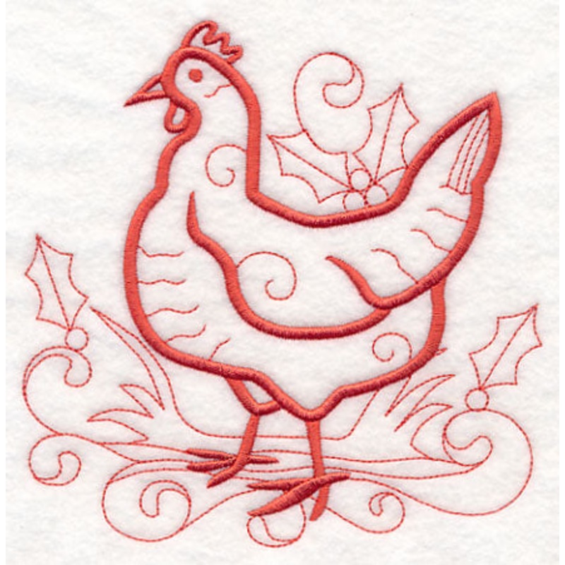 Doodle French Hens|5.87″ x 5.85″ / 149.1mm x 148.59mm|4.87″ x 4.85″ / 123.61mm x 123.19mm|3.86″ x 3.84″ / 98.02mm x 97.54mm|3.01″ x 2.99″ / 76.46mm x 76mm|All Sizes