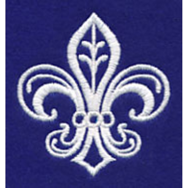Fleur De Lis (Whitework)|2.34″ x 2.18″ / 59.56mm x 55.33mm