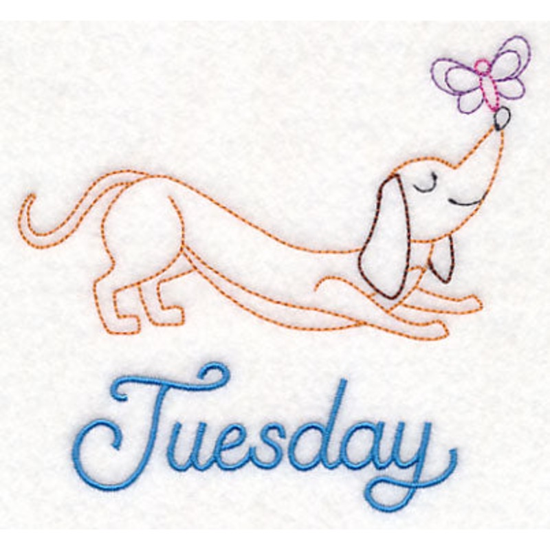 Tuesday Dachshund (Vintage)|4.86″ x 5.24″ / 123.42mm x 133.14mm|3.6″ x 3.88″ / 91.49mm x 98.52mm|All Sizes