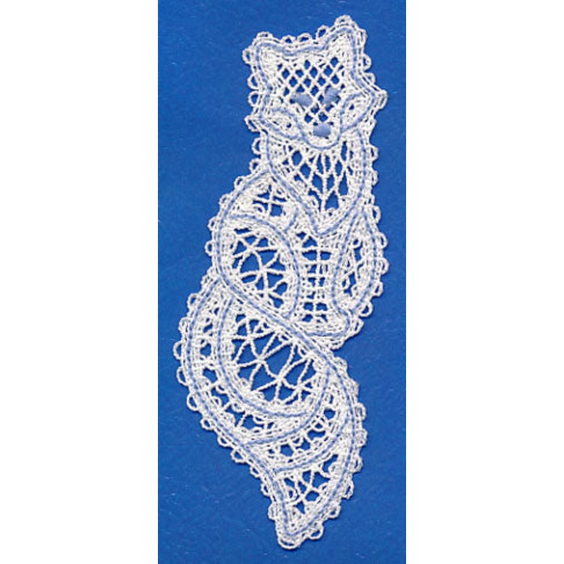 Arctic Fox Bookmark (Battenburg Lace)