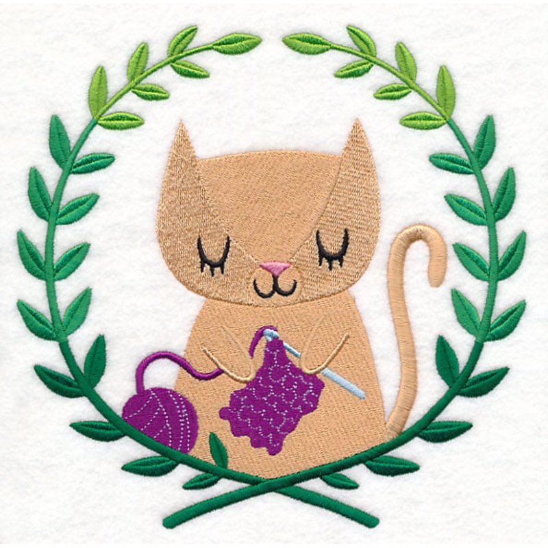 Cat Crocheting Laurel|7.64″ x 7.79″ / 194mm x 197.95mm|6.89″ x 7.03″ / 175.04mm x 178.61mm|5.86″ x 5.98″ / 148.88mm x 151.93mm|4.86″ x 4.96″ / 123.48mm x 126.02mm|3.79″ x 3.86″ / 96.15mm x 98.13mm|All Sizes