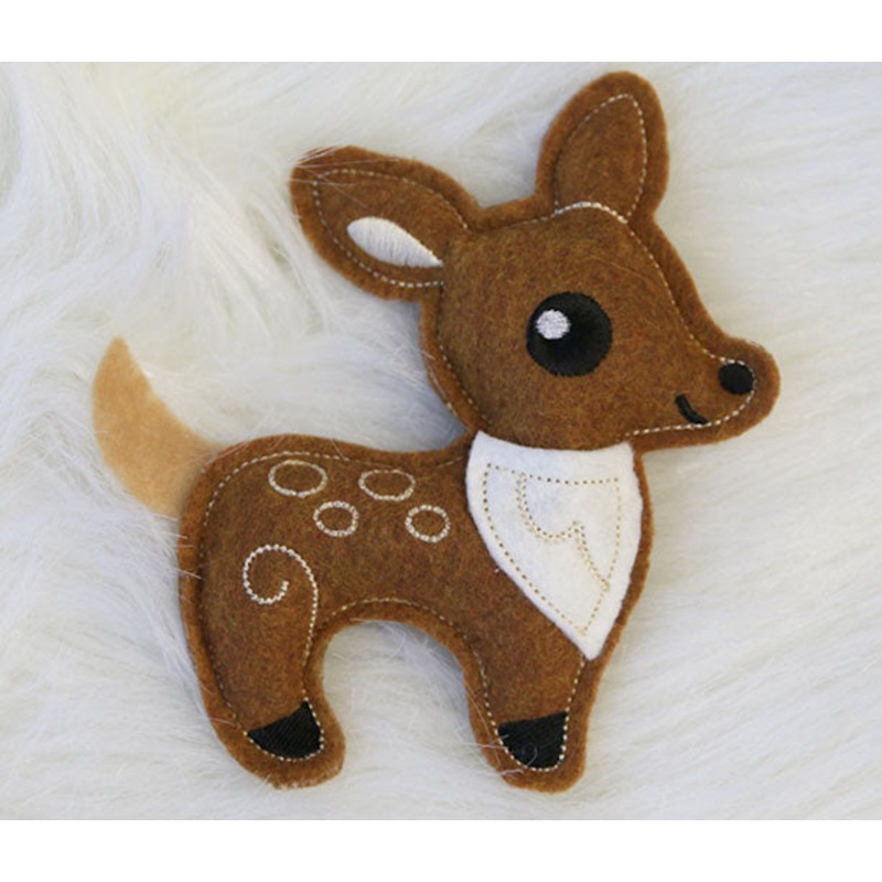 Deer Stuffie (In-the-Hoop)|5.51″ x 4.85″ / 139.95mm x 123.19mm|3.88″ x 3.42″ / 98.55mm x 86.87mm|All Sizes