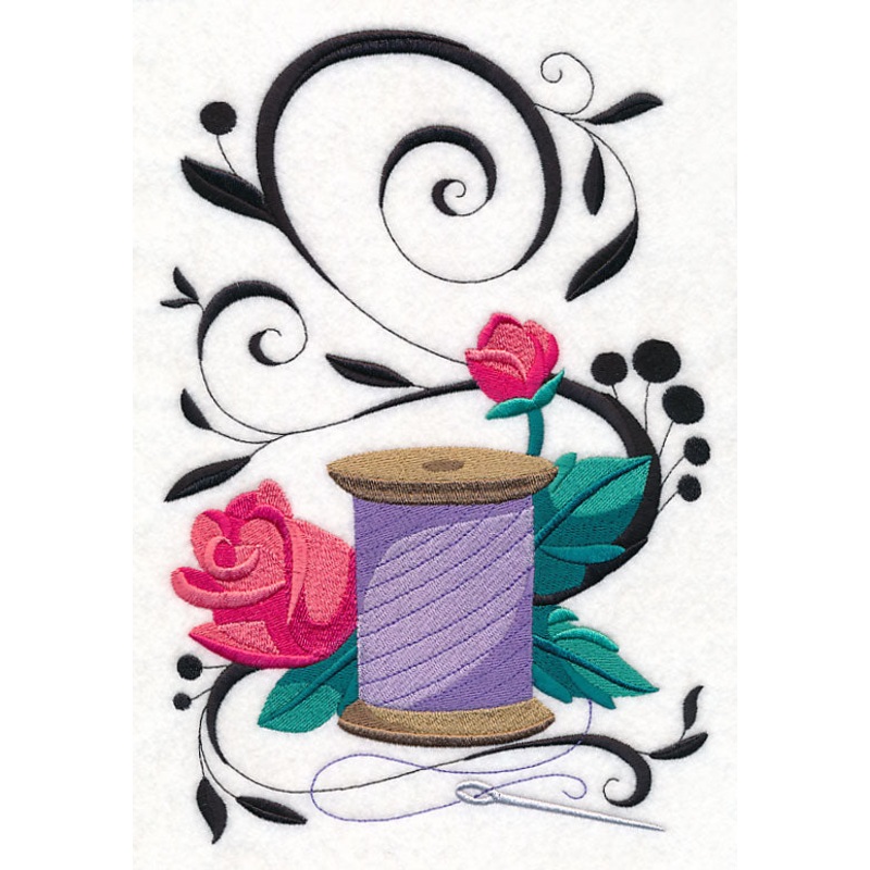 Fanciful Thread with Roses|10.13″ x 6.88″ / 257.41mm x 174.8mm|8.62″ x 5.85″ / 218.92mm x 148.63mm|7.79″ x 5.29″ / 197.94mm x 134.37mm|6.89″ x 4.68″ / 175.03mm x 118.79mm|All Sizes