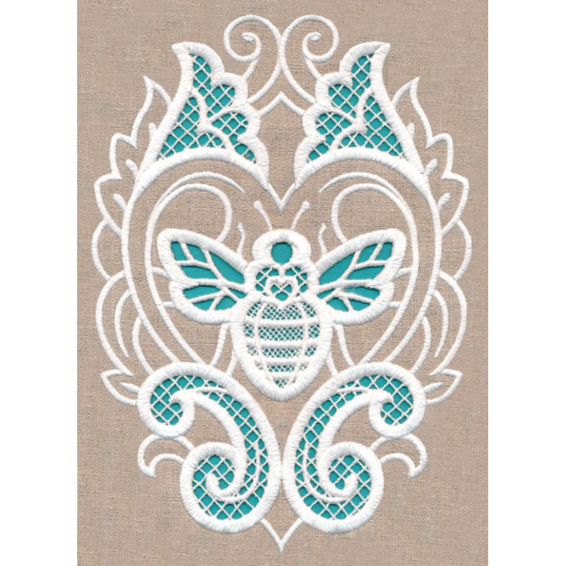 Bee Beauty Oval (Cutwork)|9.06″ x 6.45″ / 230.07mm x 163.75mm|8.24″ x 5.86″ / 209.18mm x 148.89mm|7.49″ x 5.33″ / 190.21mm x 135.38mm|6.81″ x 4.85″ / 172.94mm x 123.11mm|All Sizes