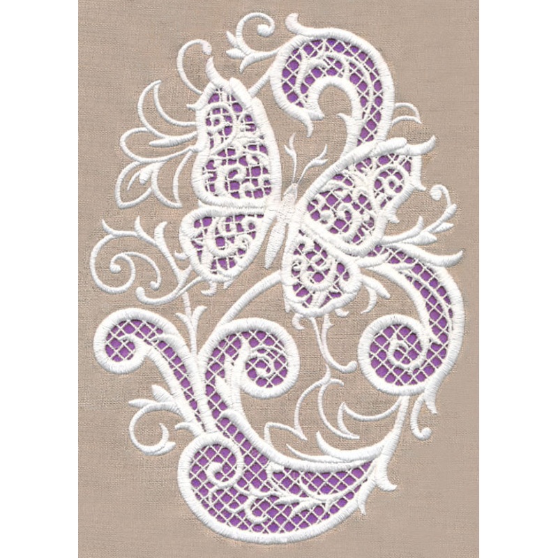 Butterfly Beauty Oval (Cutwork)