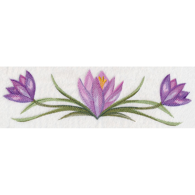 Crocus Border in Watercolor|3.39″ x 11.68″ / 86.11mm x 296.6mm|2.65″ x 9.29″ / 67.36mm x 235.96mm|2.23″ x 7.78″ / 56.72mm x 197.63mm|1.9″ x 6″ / 48.36mm x 152.37mm|All Sizes