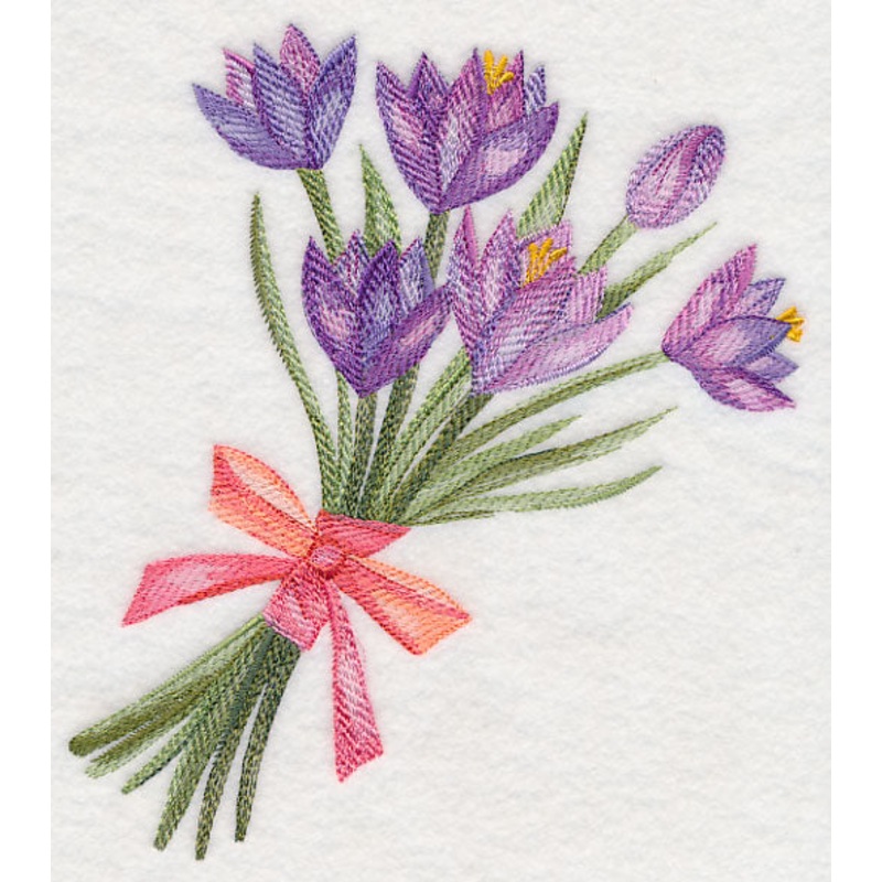 Crocus Bouquet in Watercolor|7.78″ x 7.22″ / 197.62mm x 183.47mm|6.99″ x 6.48″ / 177.5mm x 164.63mm|6.32″ x 5.85″ / 160.51mm x 148.59mm|5.23″ x 4.85″ / 132.73mm x 123.24mm|All Sizes