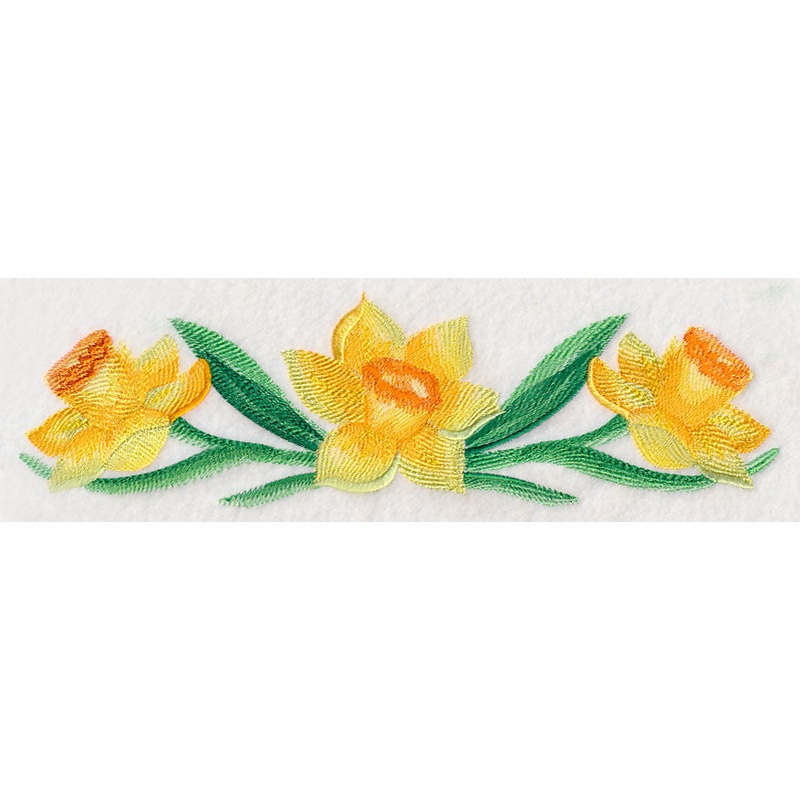 Daffodil Border in Watercolor|3.33″ x 11.69″ / 84.62mm x 296.82mm|2.67″ x 9.36″ / 67.74mm x 237.72mm|2.21″ x 7.77″ / 56.25mm x 197.24mm|1.85″ x 6″ / 46.94mm x 152.4mm|All Sizes