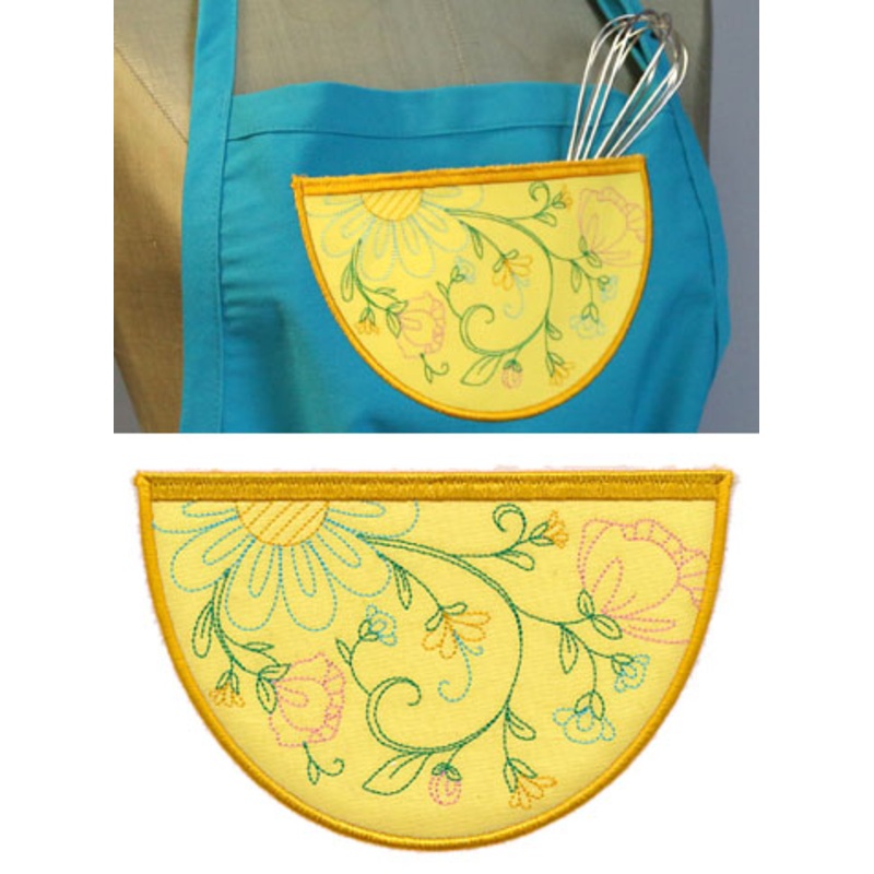 Floral Pocket (In-the-Hoop)|4.39″ x 6.86″ / 111.51mm x 174.24mm|2.49″ x 3.87″ / 63.3mm x 98.22mm|All Sizes