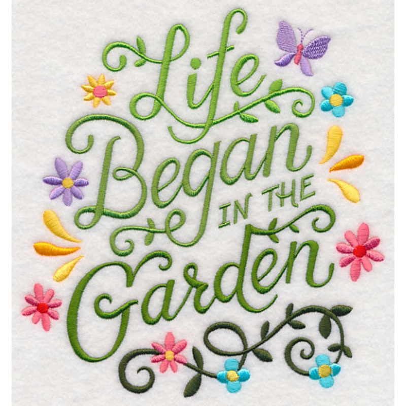Life Began in the Garden|7.3″ x 6.85″ / 185.39mm x 174.11mm|6.24″ x 5.85″ / 158.38mm x 148.71mm|5.17″ x 4.85″ / 131.36mm x 123.31mm|All Sizes