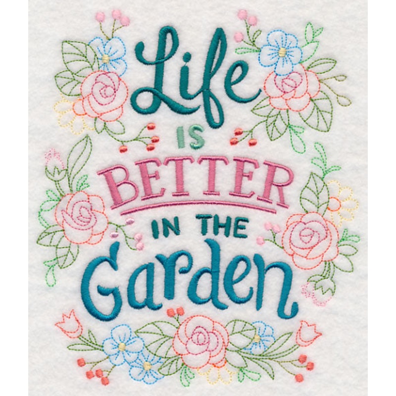 Life is Better in the Garden|7.8″ x 6.71″ / 198.04mm x 170.44mm|6.79″ x 5.85″ / 172.37mm x 148.58mm|5.62″ x 4.85″ / 142.77mm x 123.17mm|All Sizes