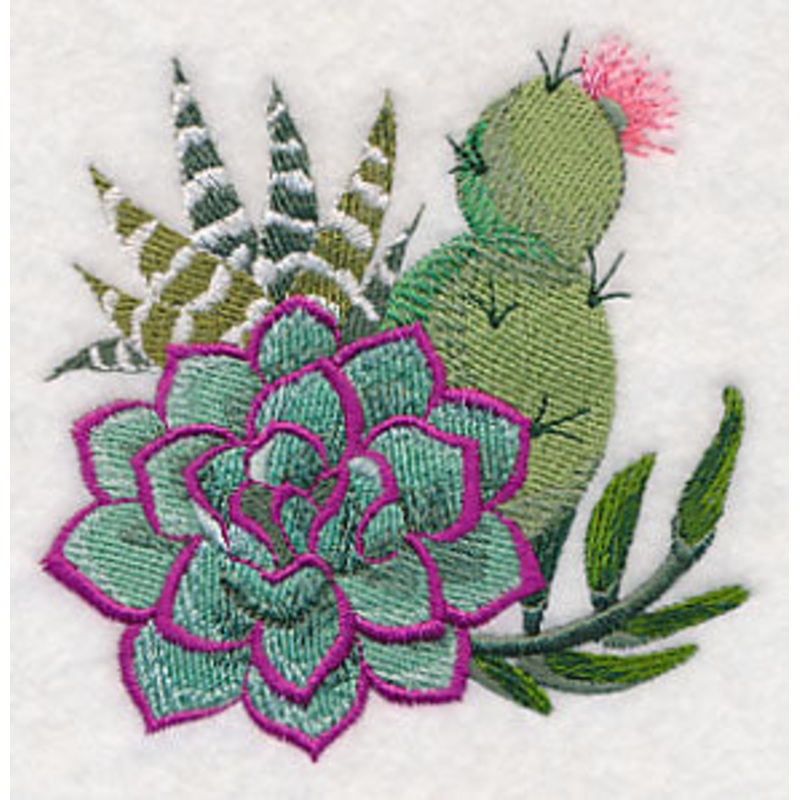 Stylish Succulents|3.86″ x 3.76″ / 98.14mm x 95.57mm