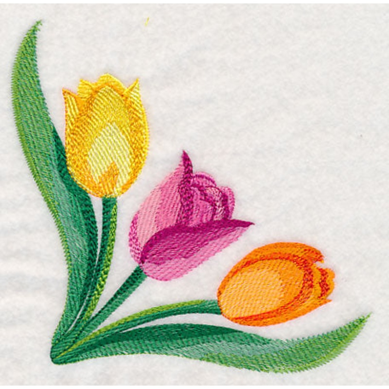 Tulip Corner in Watercolor|5.91″ x 5.86″ / 150.09mm x 148.87mm|4.9″ x 4.86″ / 124.47mm x 123.47mm|3.85″ x 3.83″ / 97.9mm x 97.18mm|All Sizes