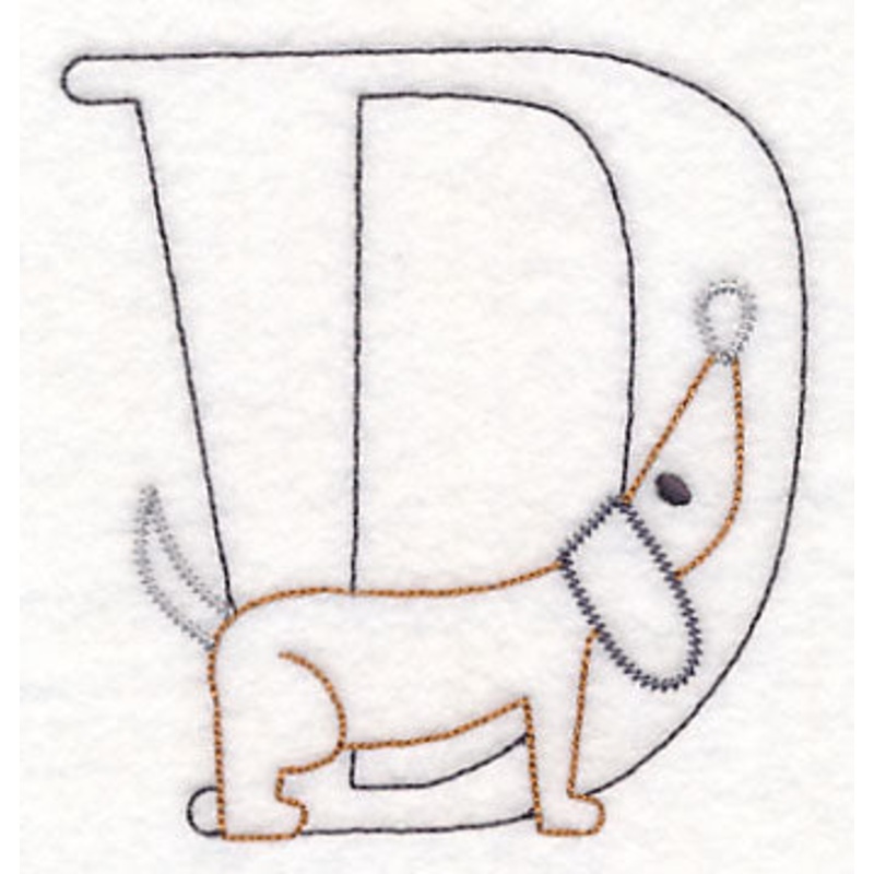 Baby Animals Letter D (Vintage) – 4 1/2 Inch