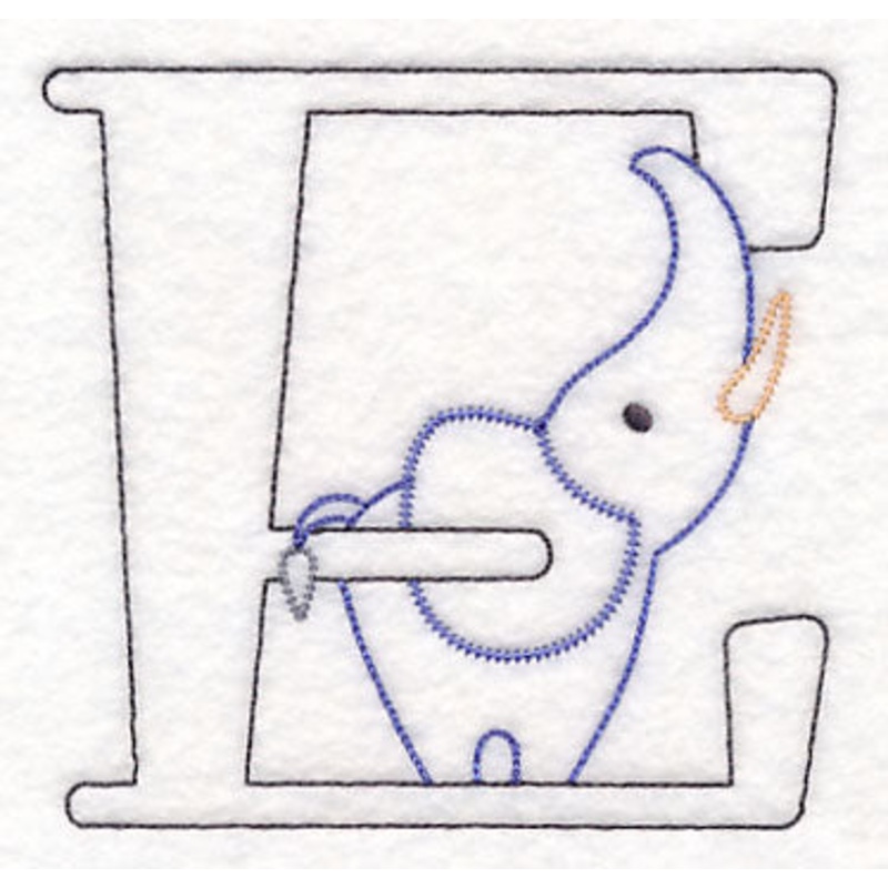 Baby Animals Letter E (Vintage) – 4 1/2 Inch