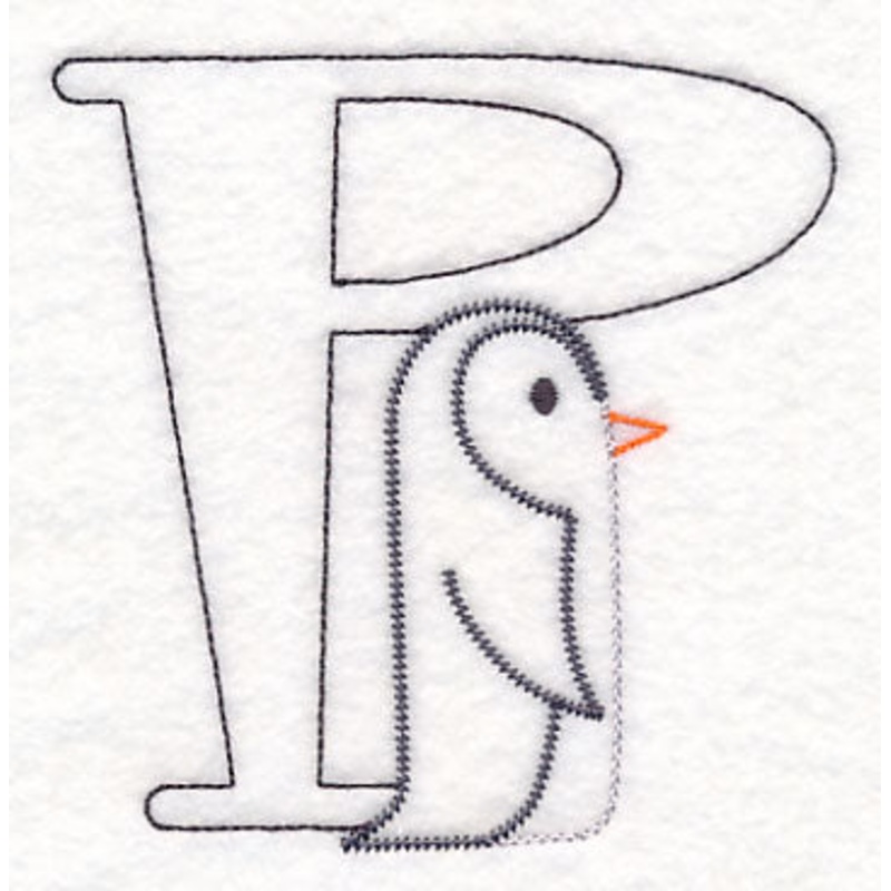 Baby Animals Letter P (Vintage) – 4 1/2 Inch