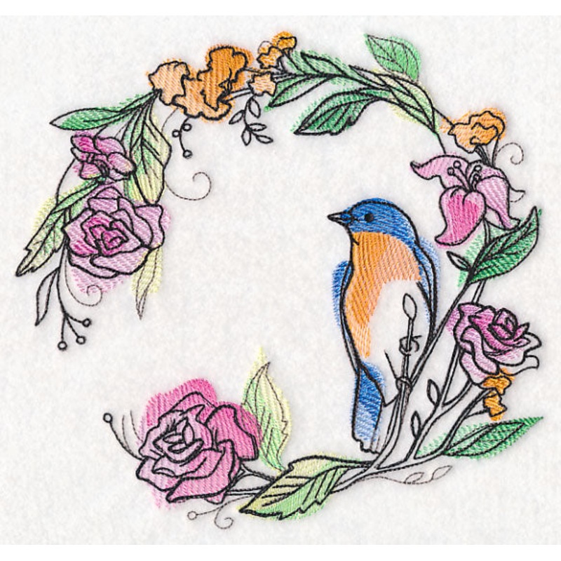 Bluebird Wreath in Watercolor|7.28″ x 7.73″ / 184.91mm x 196.34mm|6.43″ x 6.83″ / 163.32mm x 173.48mm|5.49″ x 5.83″ / 139.45mm x 148.08mm|4.55″ x 4.83″ / 115.57mm x 122.68mm|3.62″ x 3.84″ / 91.95mm x 97.54mm|All Sizes