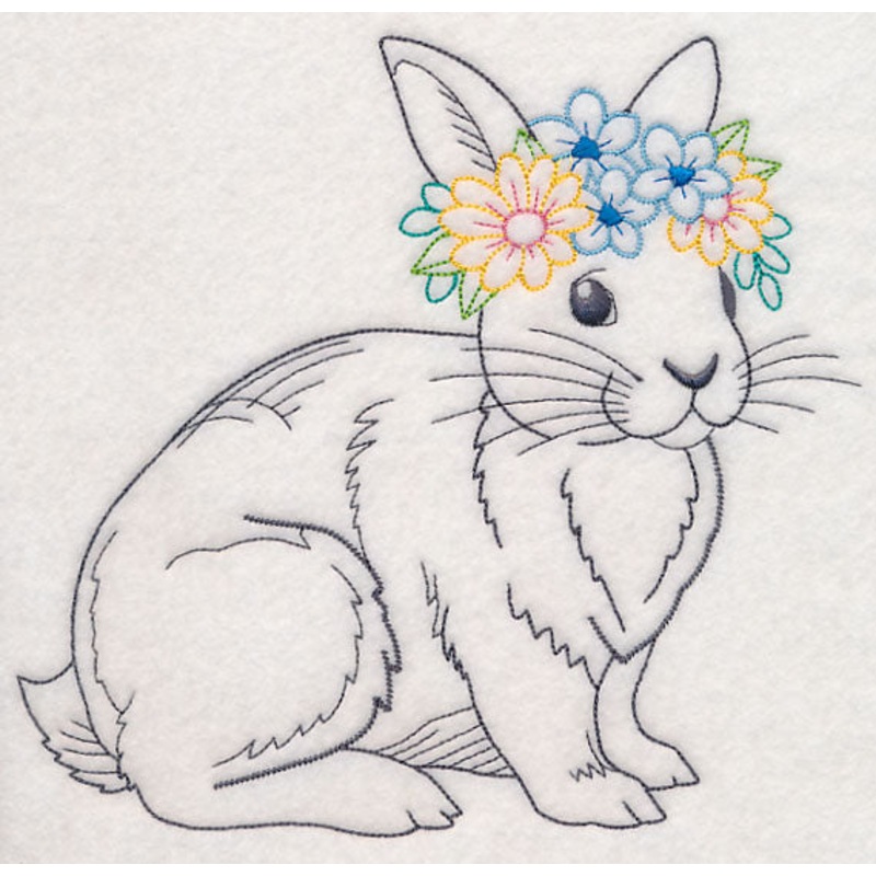 Bunny with Floral Crown (Vintage)