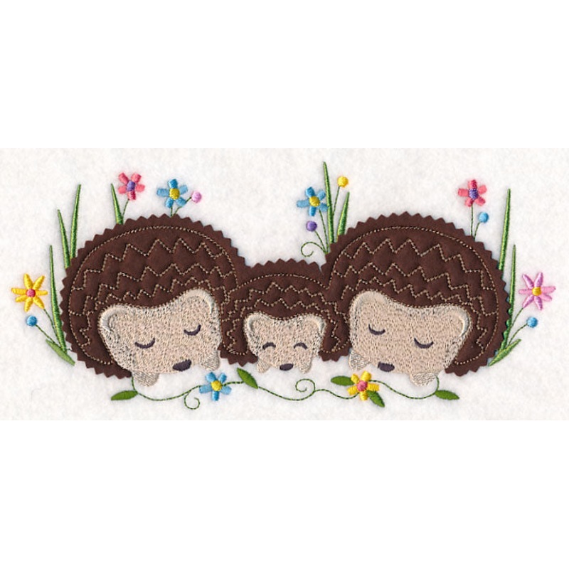 Cuddling Hedgehog Family (Crafty Cut Applique)