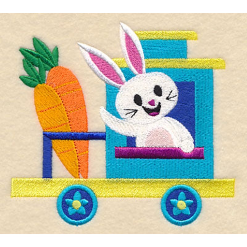 Easter Train – Bunny Caboose|4.63″ x 5.09″ / 117.71mm x 129.37mm|3.51″ x 3.86″ / 89.2mm x 98mm|All Sizes