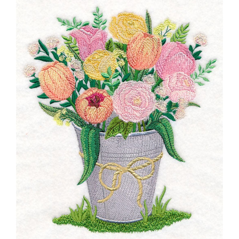 Spring Bucket of Blooms|7.8″ x 6.65″ / 198.12mm x 168.91mm|6.91″ x 5.88″ / 175.39mm x 149.44mm|5.72″ x 4.86″ / 145.17mm x 123.57mm|All Sizes