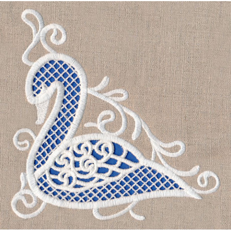 Swan Beauty Corner (Cutwork)|5.93″ x 5.84″ / 150.62mm x 148.37mm|4.92″ x 4.85″ / 125.07mm x 123.19mm|3.87″ x 3.81″ / 98.24mm x 96.78mm|All Sizes