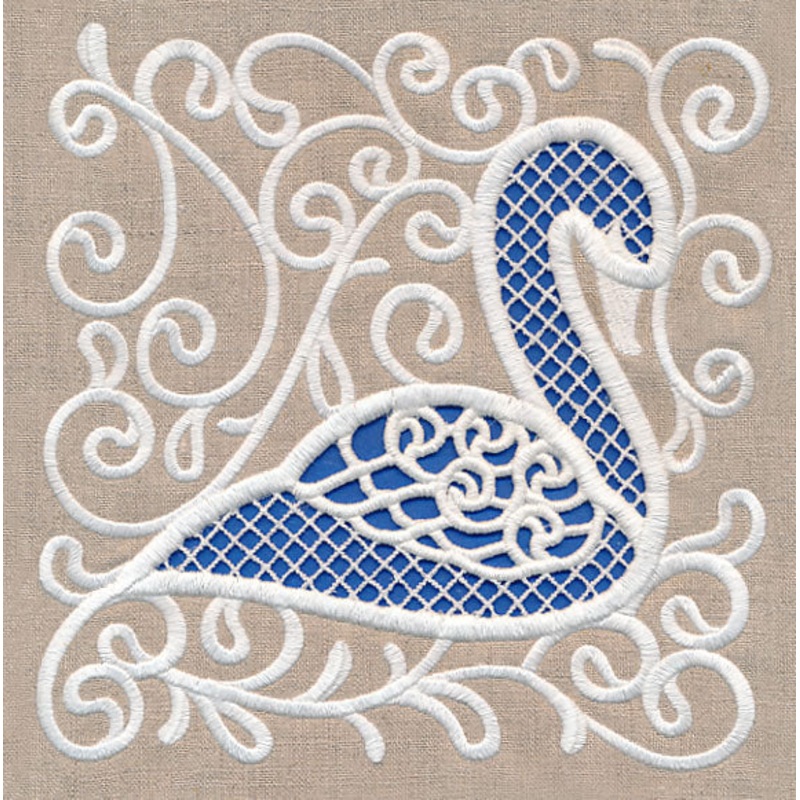 Swan Beauty Square (Cutwork)|7.51″ x 7.51″ / 190.66mm x 190.83mm|6.85″ x 6.85″ / 173.88mm x 174.05mm|5.84″ x 5.84″ / 148.27mm x 148.43mm|4.84″ x 4.85″ / 122.95mm x 123.12mm|All Sizes