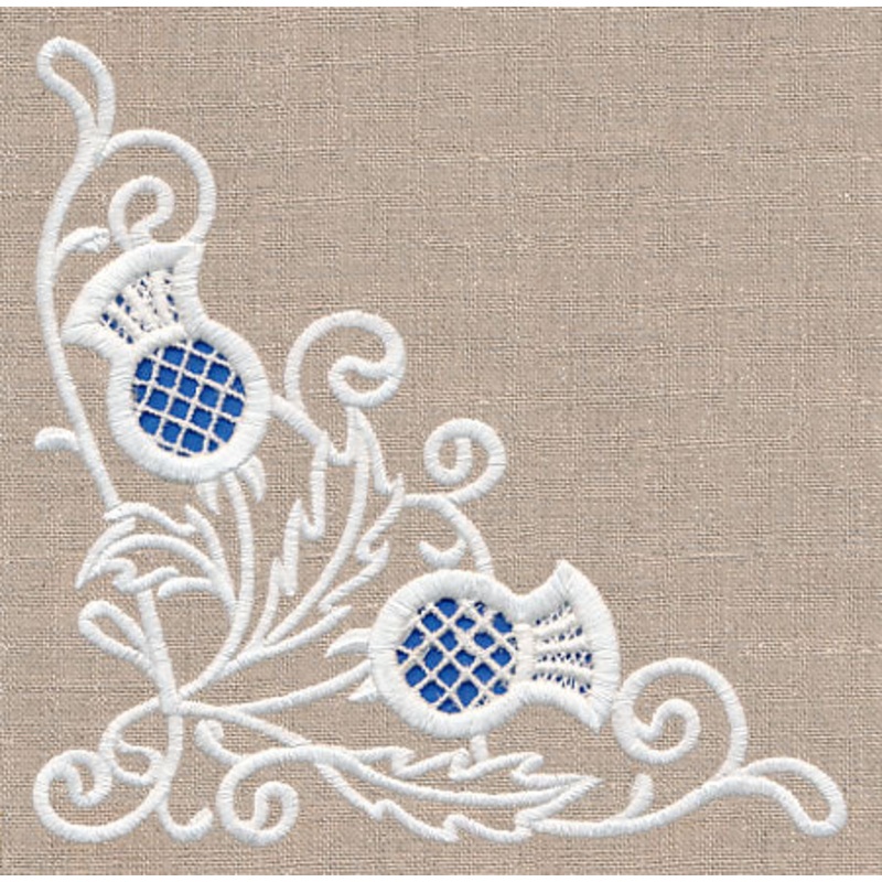 Thistle Beauty Corner (Cutwork)
