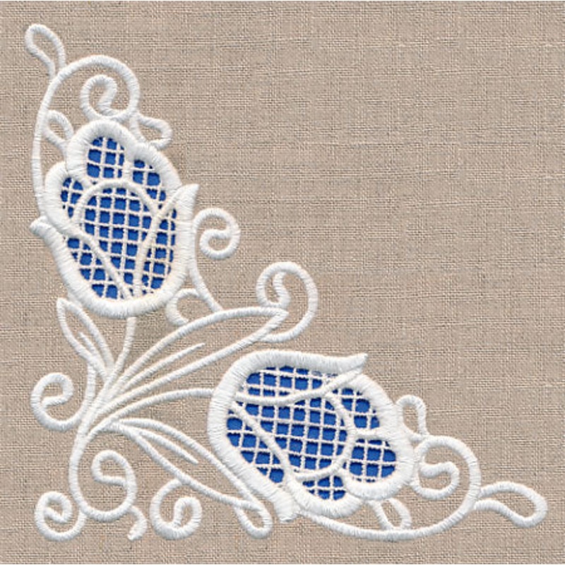 Tulip Beauty Corner (Cutwork)|5.86″ x 5.82″ / 148.91mm x 147.7mm|4.9″ x 4.86″ / 124.55mm x 123.55mm|3.9″ x 3.87″ / 99.08mm x 98.27mm|All Sizes