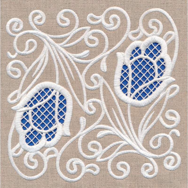 Tulip Beauty Square (Cutwork)|6.79″ x 6.81″ / 172.39mm x 173.05mm|5.8″ x 5.82″ / 147.31mm x 147.87mm|4.84″ x 4.85″ / 122.82mm x 123.28mm|All Sizes