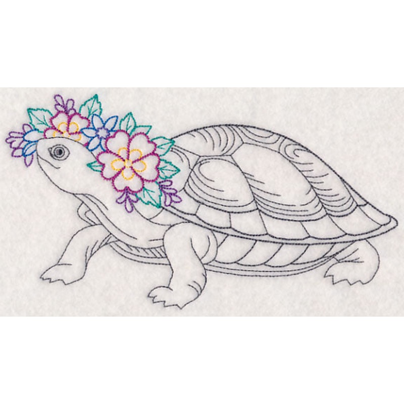 Turtle with Floral Crown (Vintage)