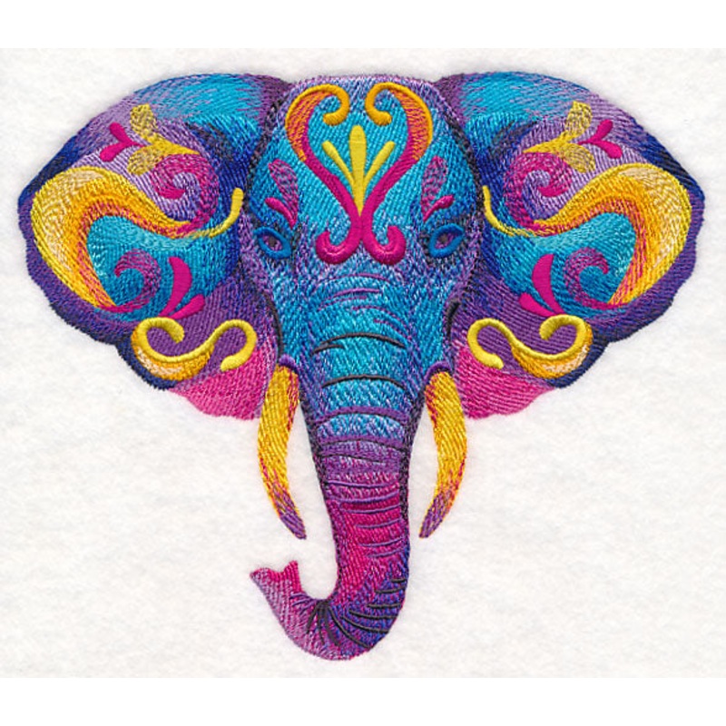 Vibrant Elephant in Watercolor