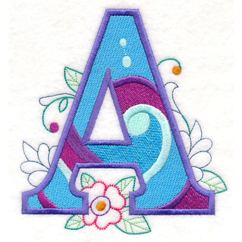 Vintage Flower Fade Letter A – 6 Inch