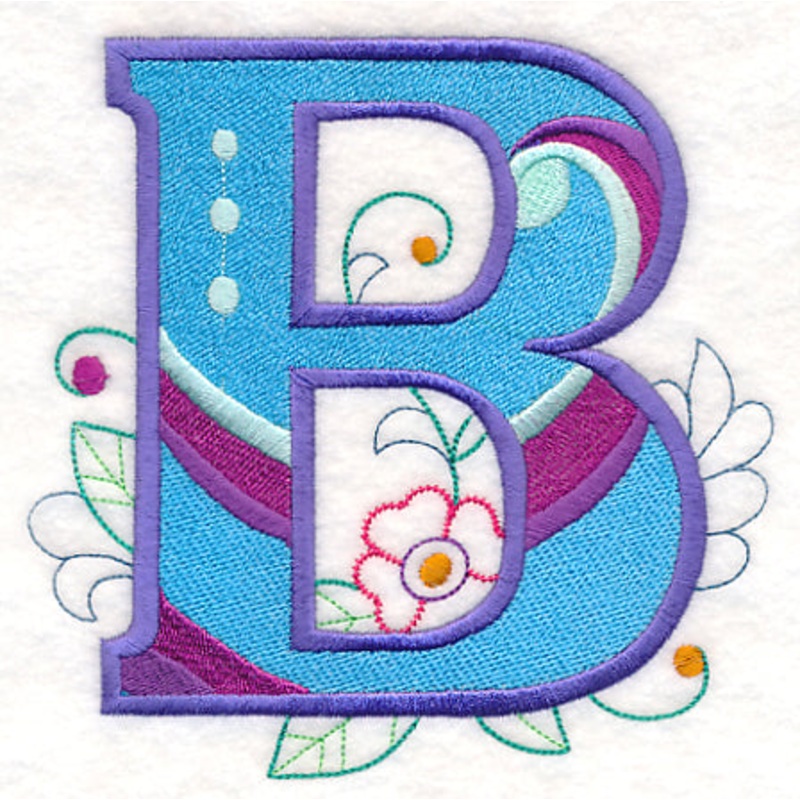 Vintage Flower Fade Letter B – 6 Inch