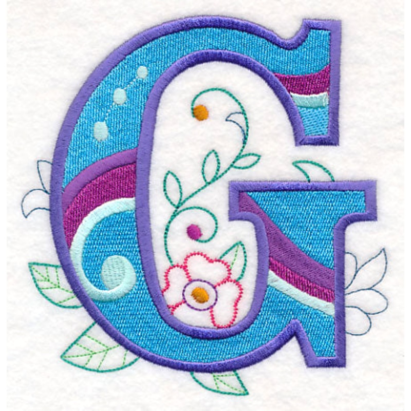Vintage Flower Fade Letter G – 6 Inch