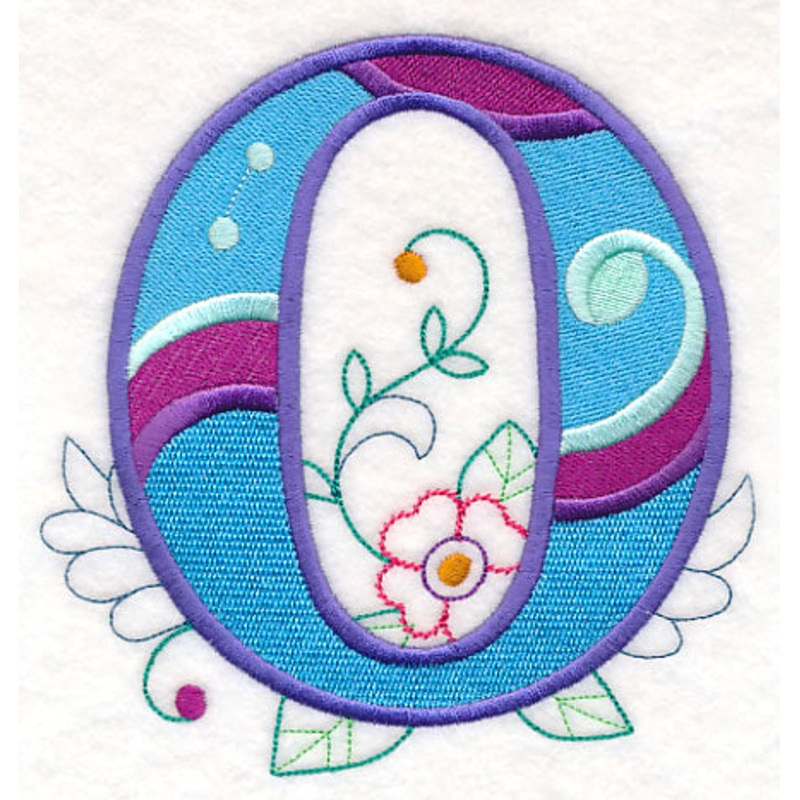 Vintage Flower Fade Letter O – 6 Inch