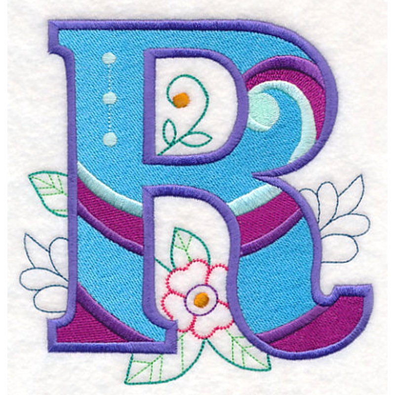 Vintage Flower Fade Letter R – 6 Inch