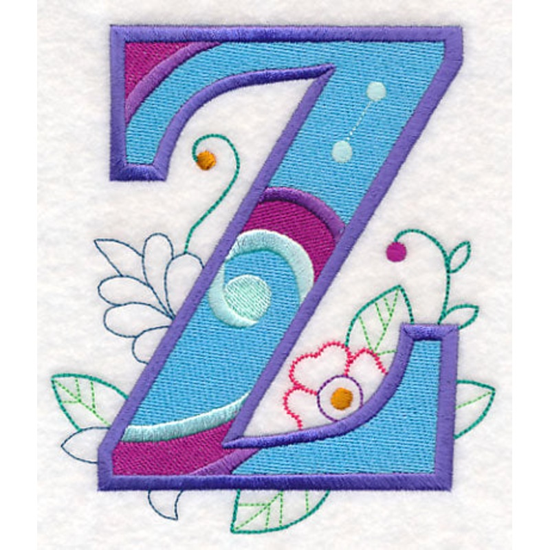 Vintage Flower Fade Letter Z – 6 Inch