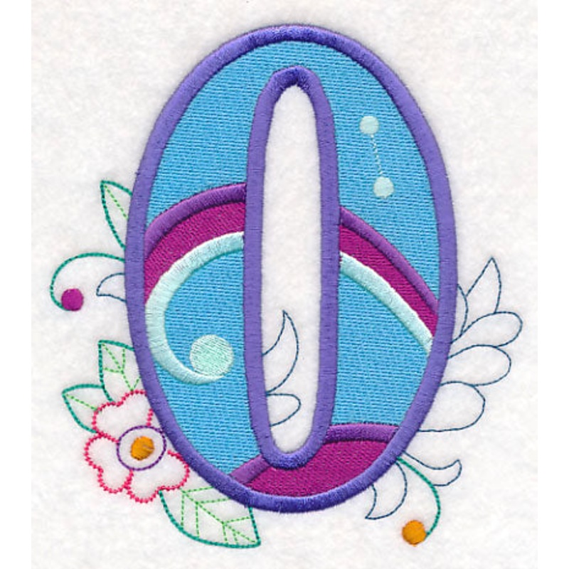 Vintage Flower Fade Number 0 – 6 Inch