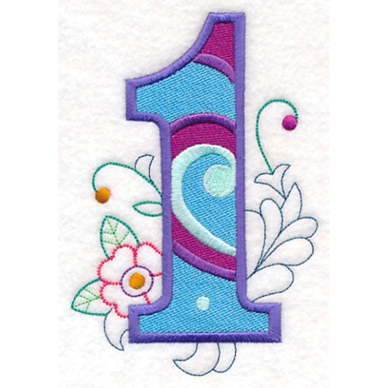 Vintage Flower Fade Number 1 – 6 Inch
