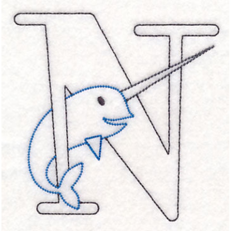 Baby Animals Letter N (Vintage) – 4 1/2 Inch
