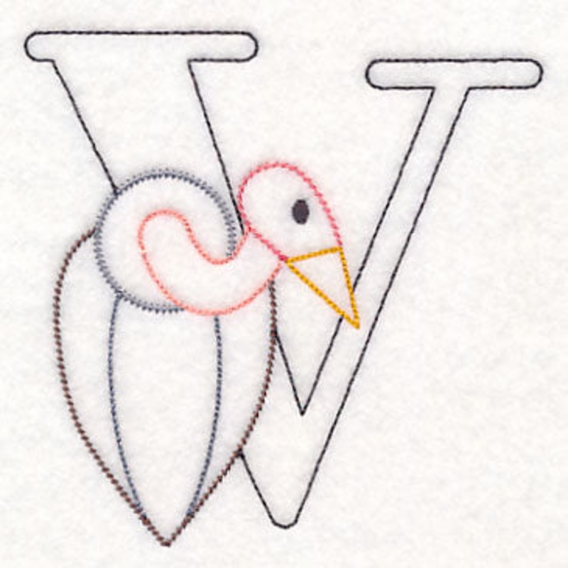 Baby Animals Letter V (Vintage) – 4 1/2 Inch