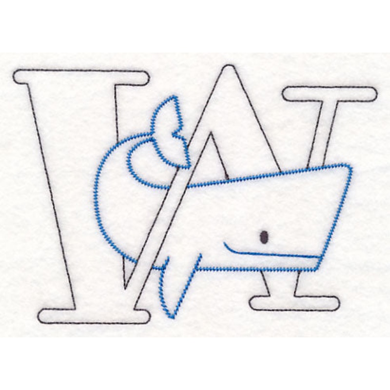 Baby Animals Letter W (Vintage) – 4 1/2 Inch