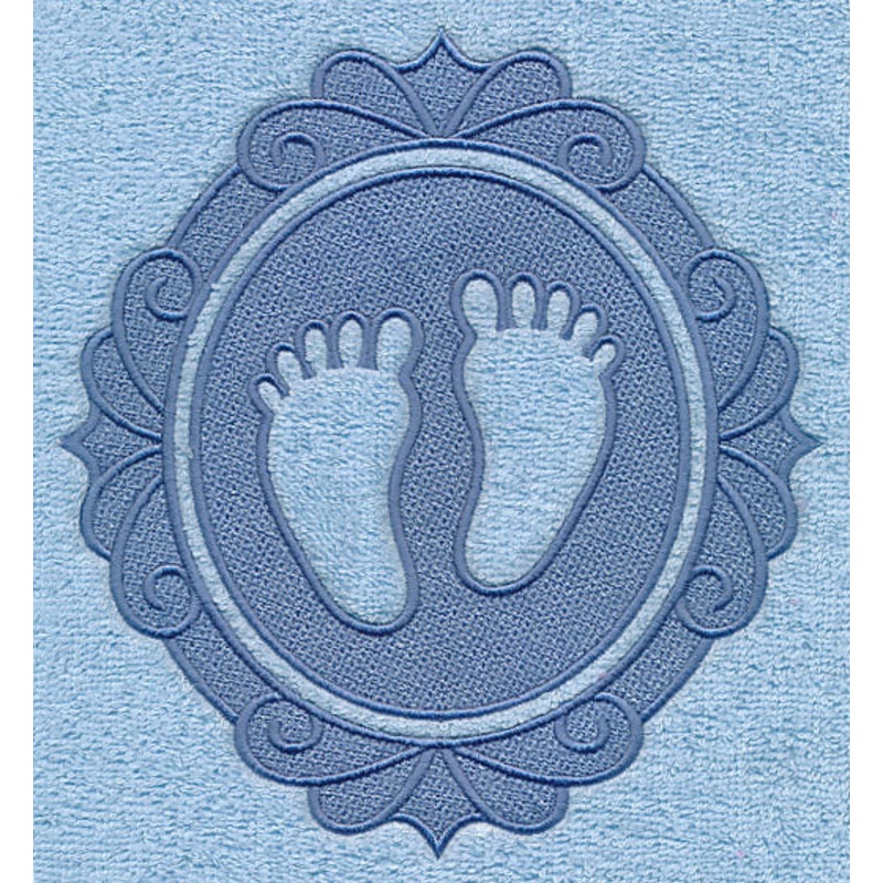 Baby Feet (Embossed)|7.42″ x 6.86″ / 188.52mm x 174.33mm|6.34″ x 5.86″ / 161.04mm x 148.93mm|5.26″ x 4.86″ / 133.57mm x 123.53mm|3.88″ x 3.59″ / 98.43mm x 91.07mm|All Sizes